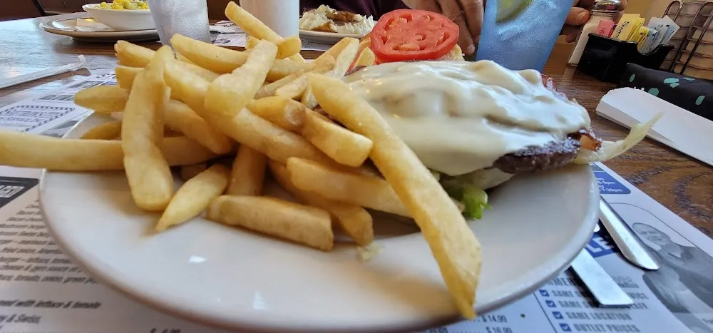 Bacon Cheese Burger with Fries